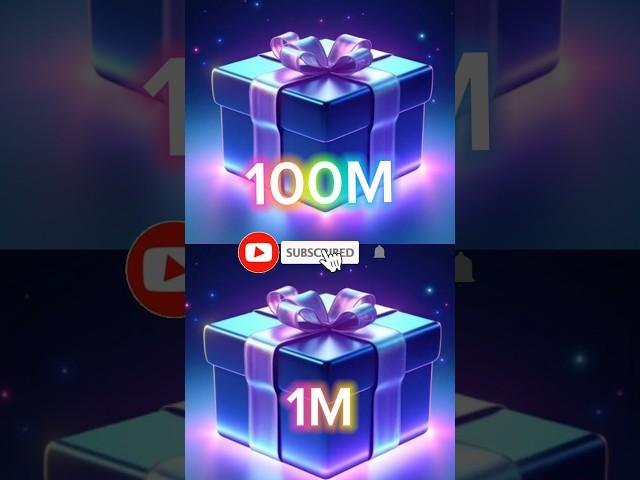 Choose your favourite gift  100M vs 1M #shorts #video #gift #shortclips #giftchoice #shortfilms