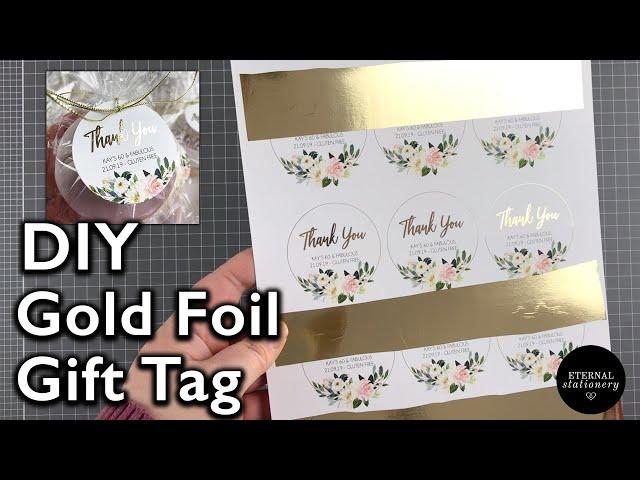 How to gold foil | DIY Gold Foiled Gift Tags |  Heidi Swapp Minc