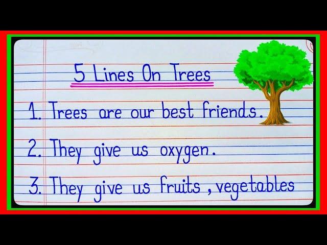 5 Lines On Trees Essay On Trees 5 Lines Essay On Trees Essay On Importance Of Trees Trees Essay l