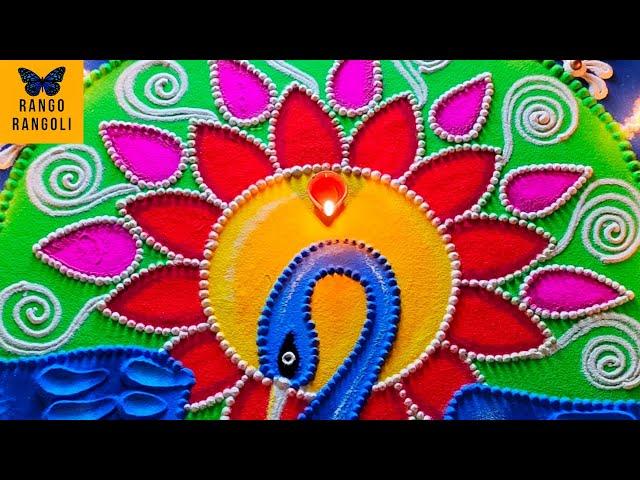 Rangoli designs 2022/Relaxing rangoli art by Vino