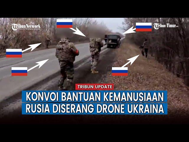 Drone Kamizae Ukraina Serang Konvoi Pasukan Rusia, Begini Cuplikannya!