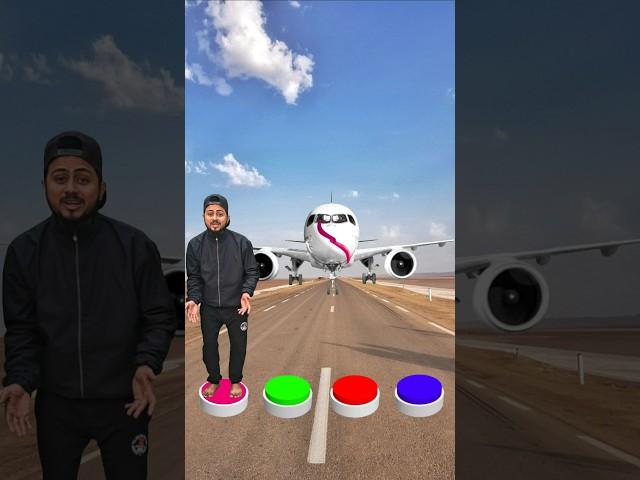 I Jump on button to Aeroplane, helicopter, train, rocket #shorts