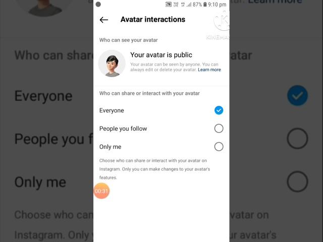 how to Instagram your Avatar is public  जल्द करे #viral #youtubeshorts #technology
