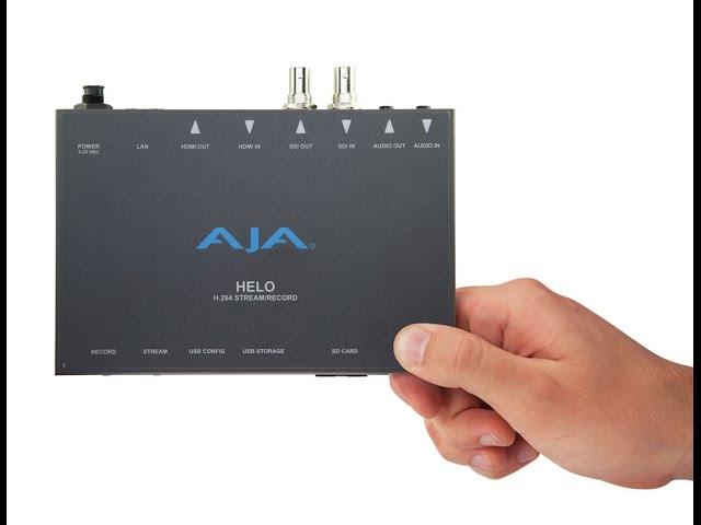 NAB2016: Aja shows the U-Tap Capture-Interface and the H.264-Box Helo