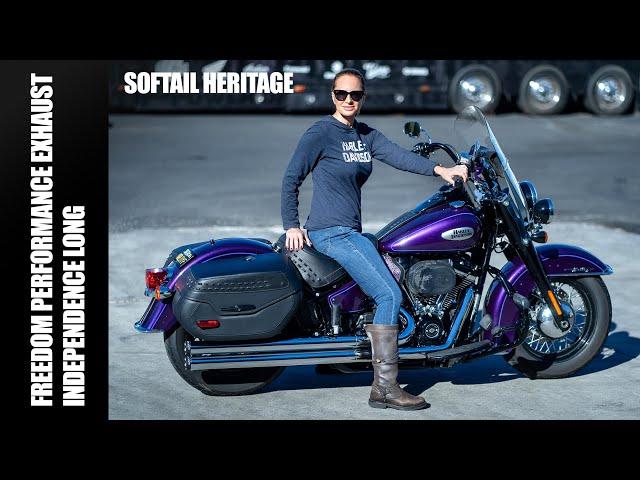 Softail Heritage with Freedom Performance Exhaust Independence Long Motorcycle Aftermarket Exhaust