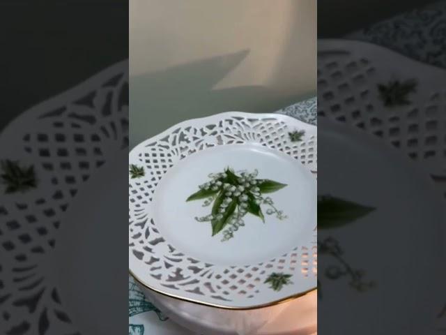 Блюдо ажурный фарфор Германия Шуман