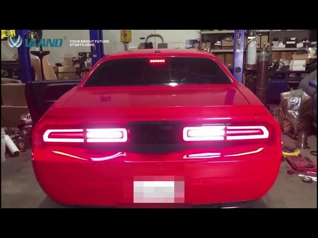 VLAND LED Tail Lights For Dodge Challenger 2008-2014 With Sequential Indicators Turn Signals