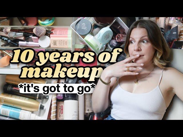 80% GONE! *Ultimate* Beauty DECLUTTER - Getting Rid of My Beauty Blogger Makeup Collection For Good