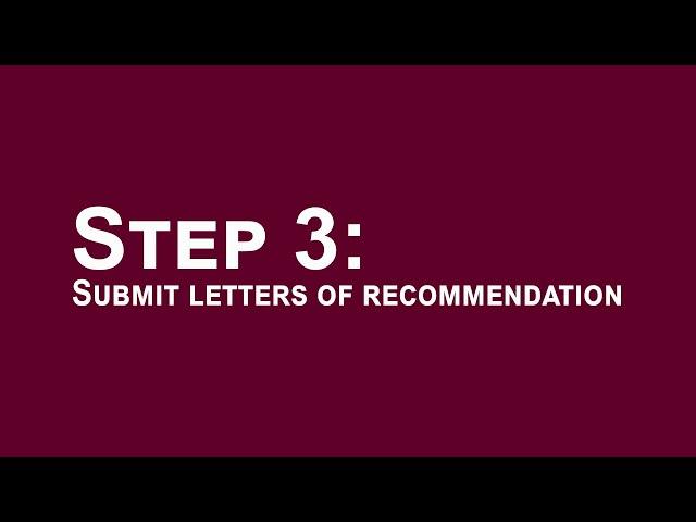 How to Apply to the College of Business Graduate School: Letters of Recommendation