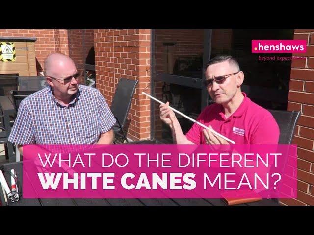 What do the different white canes mean?