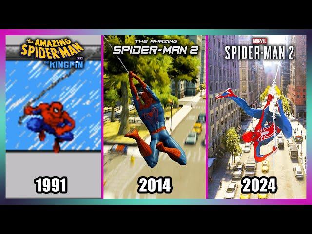 Evolution of Web Swinging/Slinging in Spider Man Games (1982 - 2024)