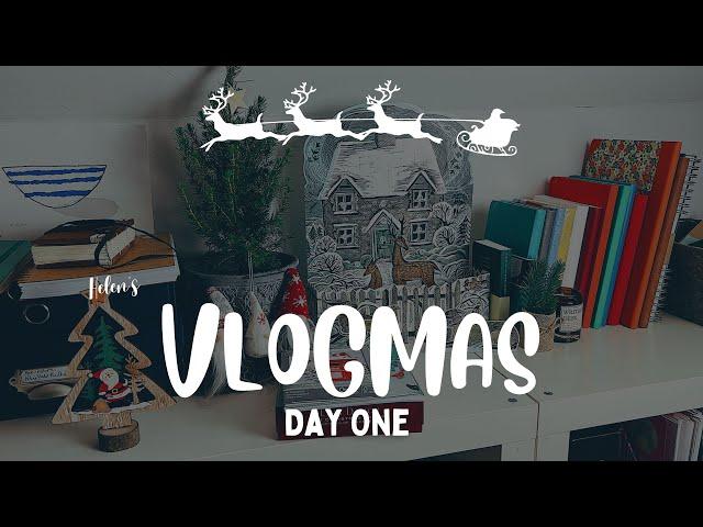 COSY CHRISTMAS OFFICE SET UP | Shopping for decorations & decorating my writing area | VLOGMAS DAY 1