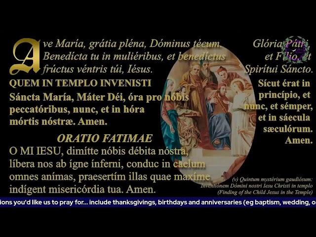 Latin Rosary; Joyful Mysteries
