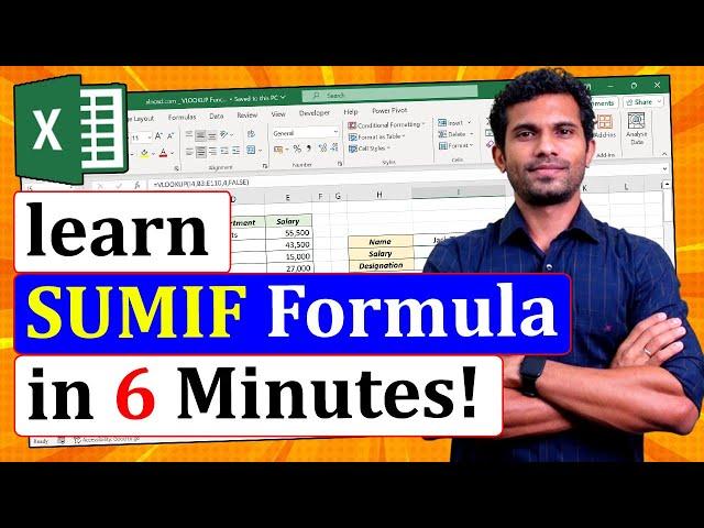 How to use the SUMIF function in Microsoft Excel