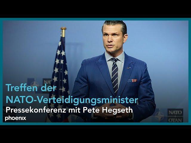 Treffen der NATO-Verteidigungsminister: Pressekonferenz von Pete Hegseth | 13.02.25