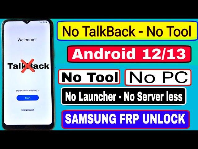 Finally New Trick 2024 || Samsung Frp Bypass Android 14 Without Pc | Talkback Not Working - No Tool