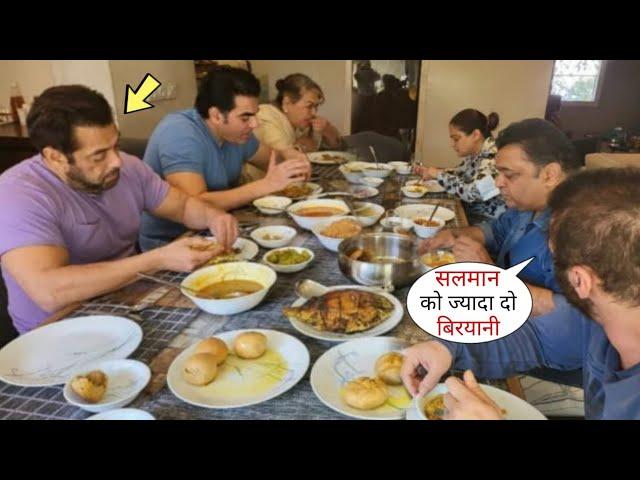 Salman Khan Feasts on Rajasthani Spread Digs into Dal Bati Churma with Brother Arbaaz Khan