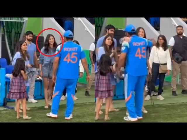 Watch Video Anushka Sharma Hugs Rohit Sharma And Congratulate After Winning Champions Trophy Final