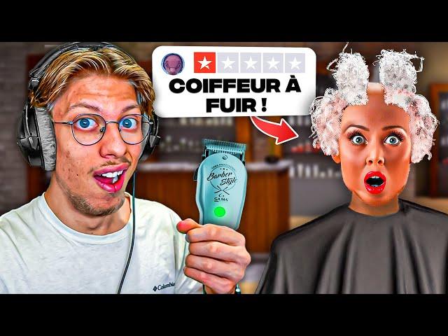 Le PIRE Salon de Coiffure qui existe... (j'ai charcuté les clients | Haidresser Simulator)