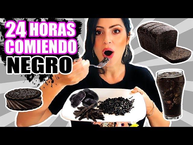 24 HORAS COMIENDO NEGRO | RETO SandraCiresArt | All Day Eating Black Food Challenge