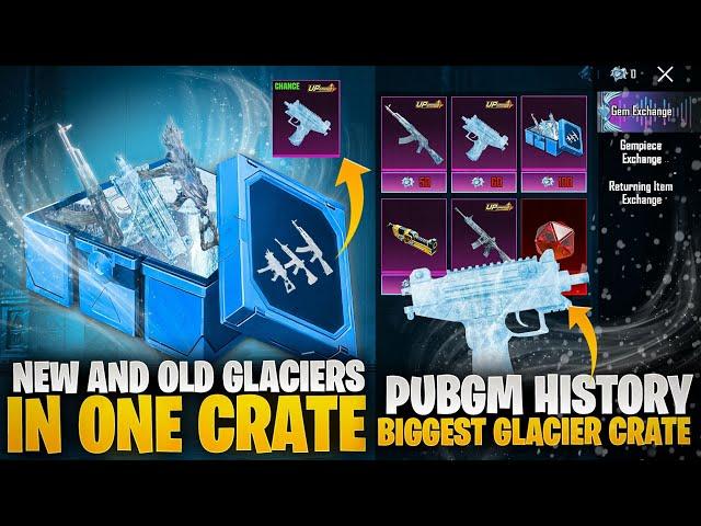 Pubgm History Biggest Glacier Crate Is Coming | New Glacier Uzi | All Glacier In One Crate | Bgmi