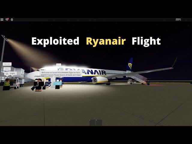 Roblox Ryanair Flight // Severely Exploited..