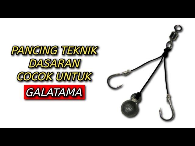 Cara mengikat pancing Teknik Dasaran | 2 Mata kail | Bottom fishing rig