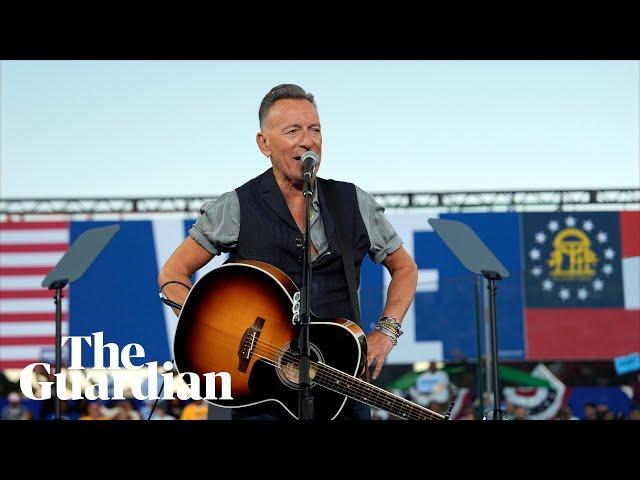 Bruce Springsteen calls Trump an 'American tyrant' at Kamala Harris rally