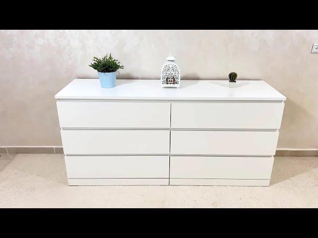  IKEA MALM 6 drawer dresser assembly instruction - very detailed