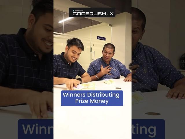 Coderush X Winners Distributing Prize Money #youtubeshorts #shorts