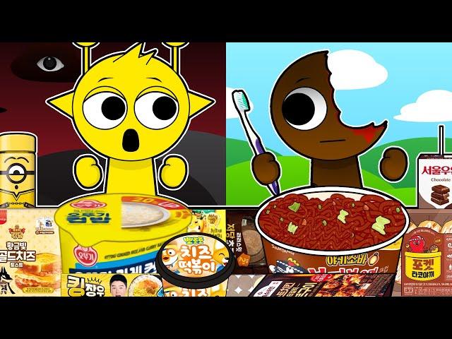 Incredibox Sprunki - Simon VS Brud Convenience Store YELLOW BROWN MUKBANG | Incredibox Animation