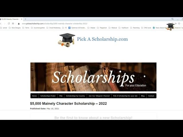 How to apply on a individual scholarship starting from PickAScholarship website.