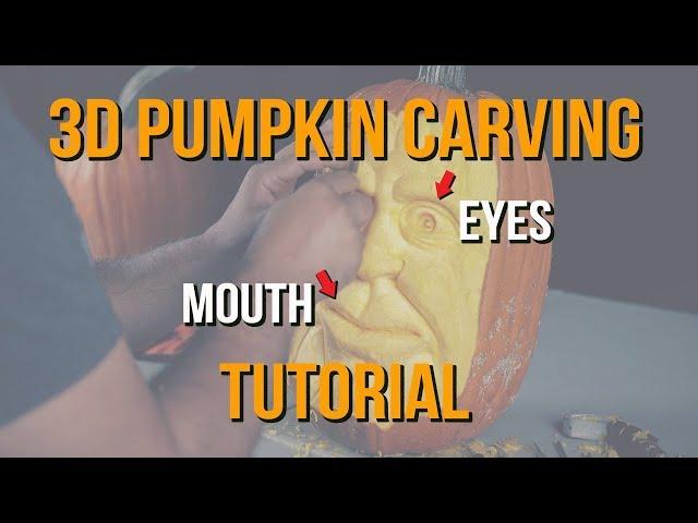 3D Pumpkin Carving Tutorial - Eyes & Mouth