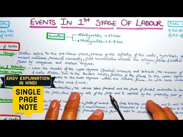 Events in First Stage of Labour - Easy notes & explanation #physiology #labourstages #obstetrics