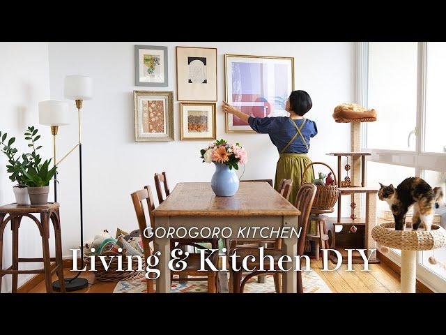 DIY Kitchen & living room makeover on a budget ｜ vlog in suburb of Paris