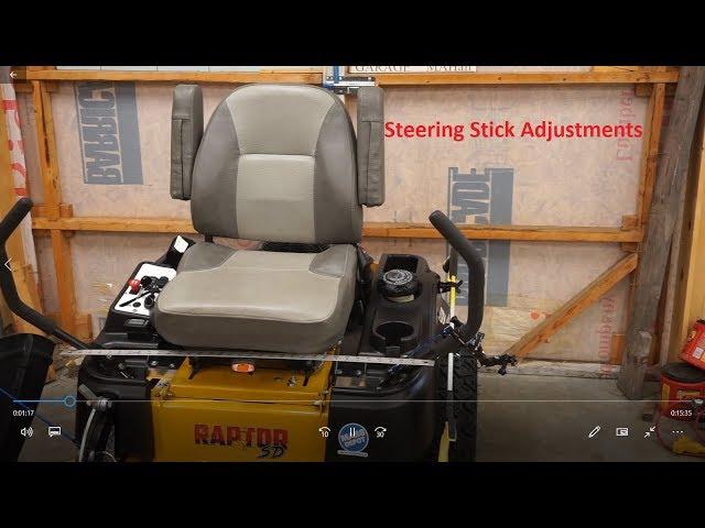 How to adjust the Steering Sticks and Veering Tracking Adjustments on a Zero Turn