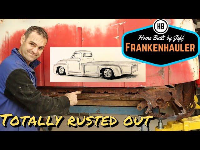 The bottom is totally rusted out  - 1954 Ford F600 Car Hauler Build part 5