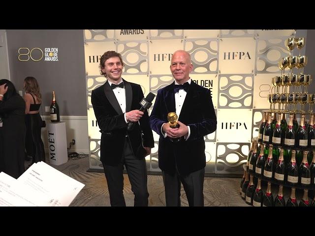 80th Golden Globes Winner's Backstage Interview -  Evan Peters & Ryan Murphy