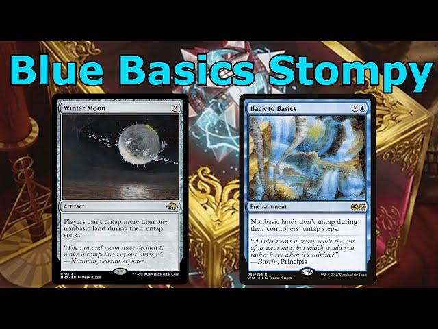 WINTER MOON?!  IN THIS LEGACY?!  Mono Blue Stompy (Winter Moon / Back to Basics Prison- Legacy MTG)
