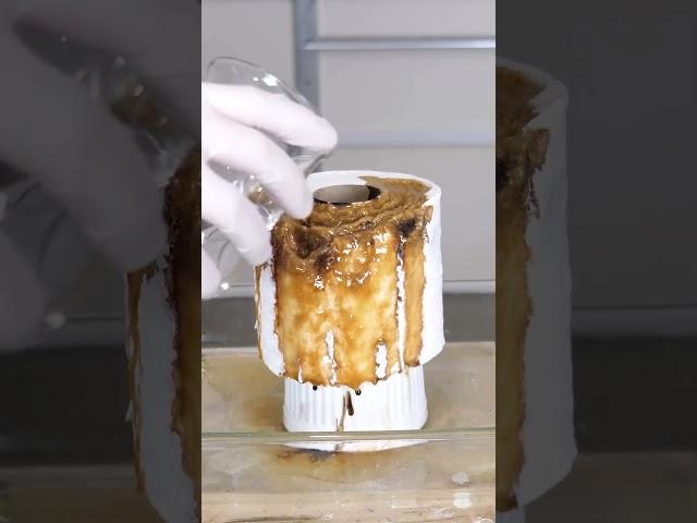 Sulfuric Acid on Toilet Paper #chemistry #science #experiment #sulfuric #acid #science