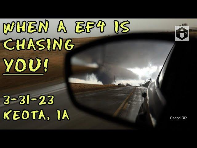 An EF4 Tornado is chasing ME! March 31, 2023, Keota, Iowa