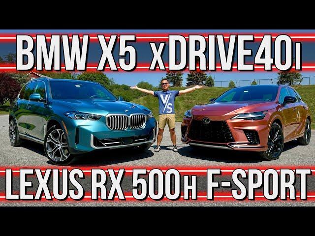 2024 BMW X5 xDrive40i Vs. 2024 Lexus RX 500h F-Sport – Sporty & Sophisticated Luxury Rivals!