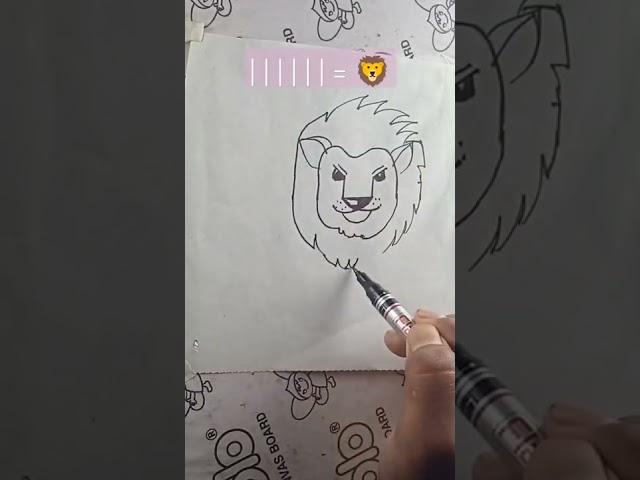 how to draw lion  #shorts #howtodraw