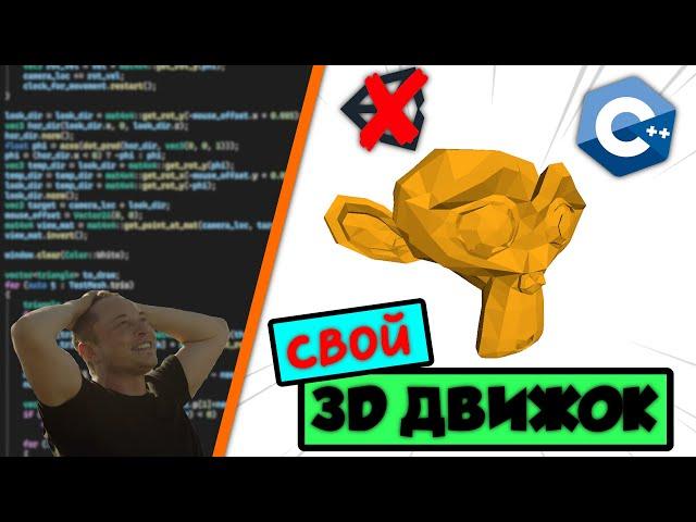 Как работает 3D графика? | Написал свой 3D движок с нуля