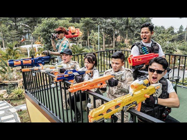 LTT Nerf War : Team SEAL X Warriors Nerf Guns Fight Crime Group Dr Ken Crazy Holiday Destroyer