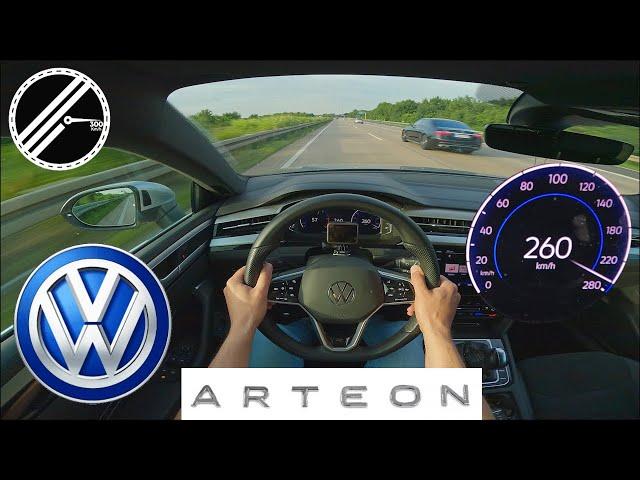 VW Arteon Shooting Brake 2.0 TDI DSG | 200 PS | Top Speed Drive German Autobahn No Speed Limit POV