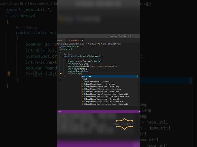 Program to search an element in an array.#java#program#programming#coding#codinglife#javascript