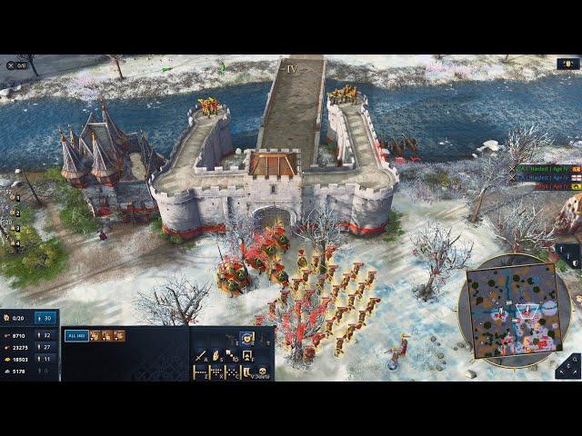 Age Of Empires 4 | Legendary Walls: Dragon's Holding Back the English & Malians