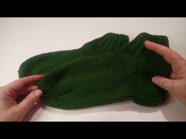 МУЖСКИЕ СЛЕДКИ-НОСКИ СПИЦАМИ 42-43 РАЗМЕР \MEN'S FOOTPRINTS-SOCKS WITH KNITTING NEEDLES SIZE 42-43