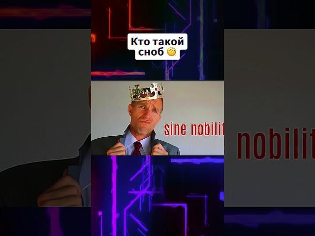 Кто такой сноб #сноб #снобы